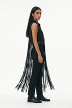 Black Fringe Vest