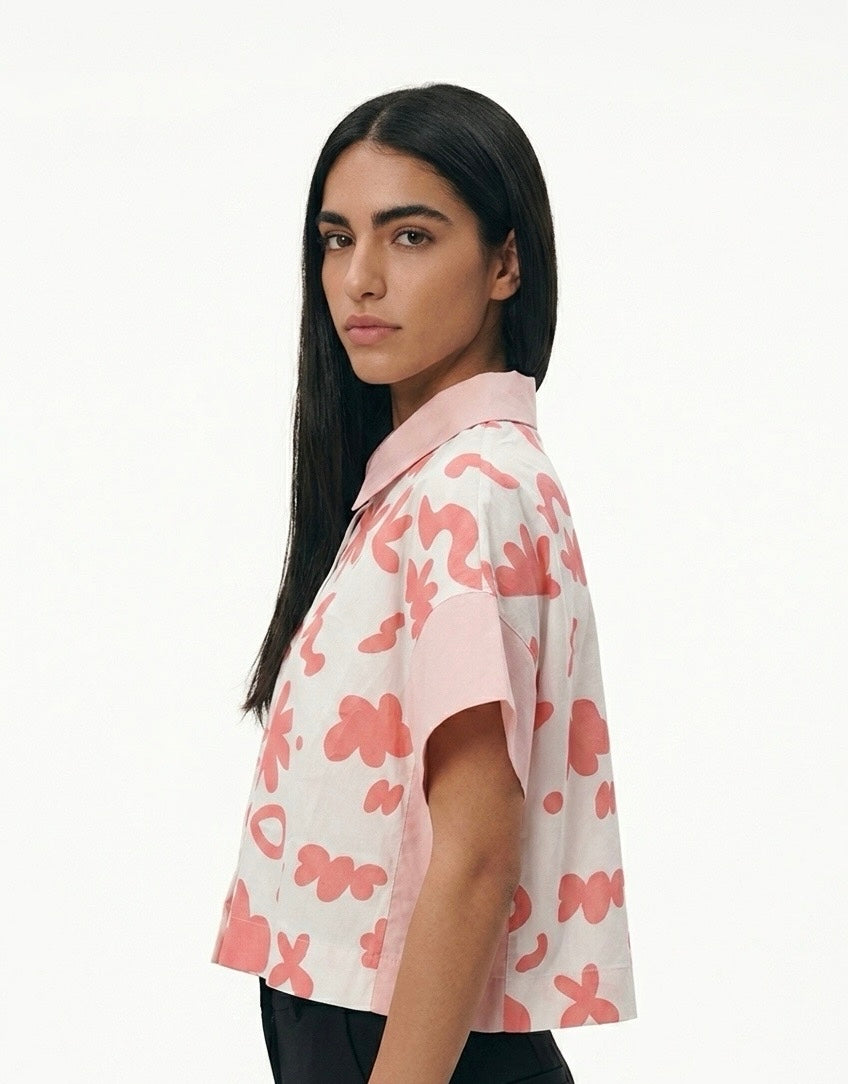 Light pink scribbles shirt
