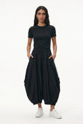 Black Cropped Balloon Pants