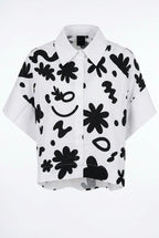 Black and white scribble shirt