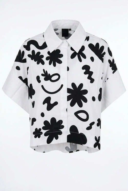 Black and white scribble shirt