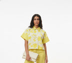 Yellow scribbles shirt