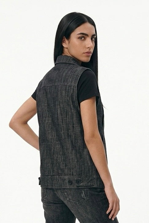 Dark Grey denim vest