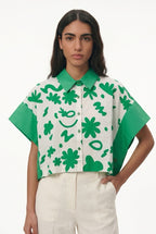 Green scribbles shirt