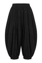 Black Cropped Balloon Pants
