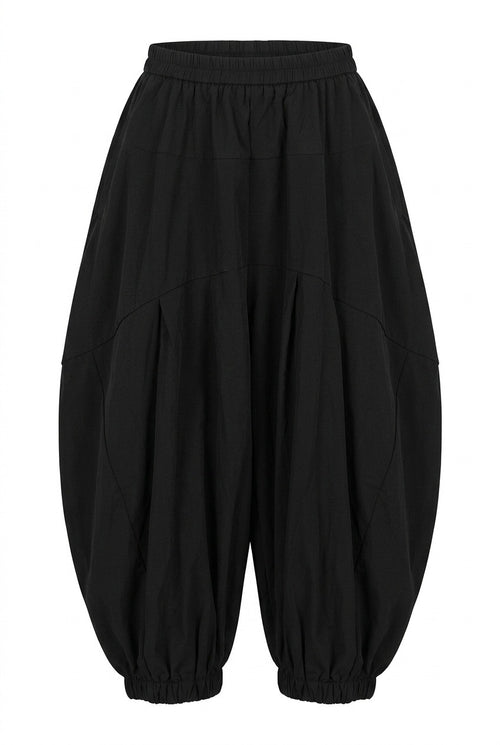 Black Cropped Balloon Pants