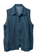 Dark blue denim vest