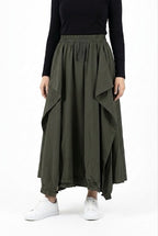 Olive Drift Maxi Skirt