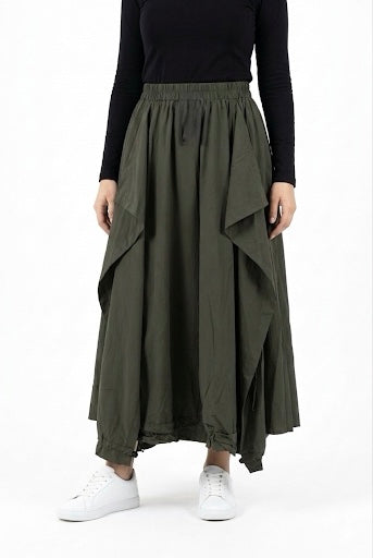 Olive Drift Maxi Skirt