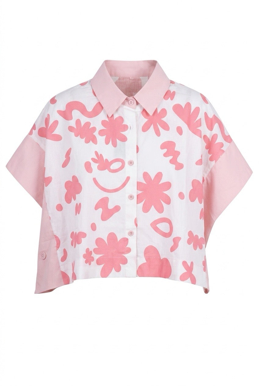 Light pink scribbles shirt