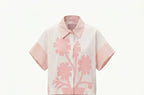 Light pink flower design shirt