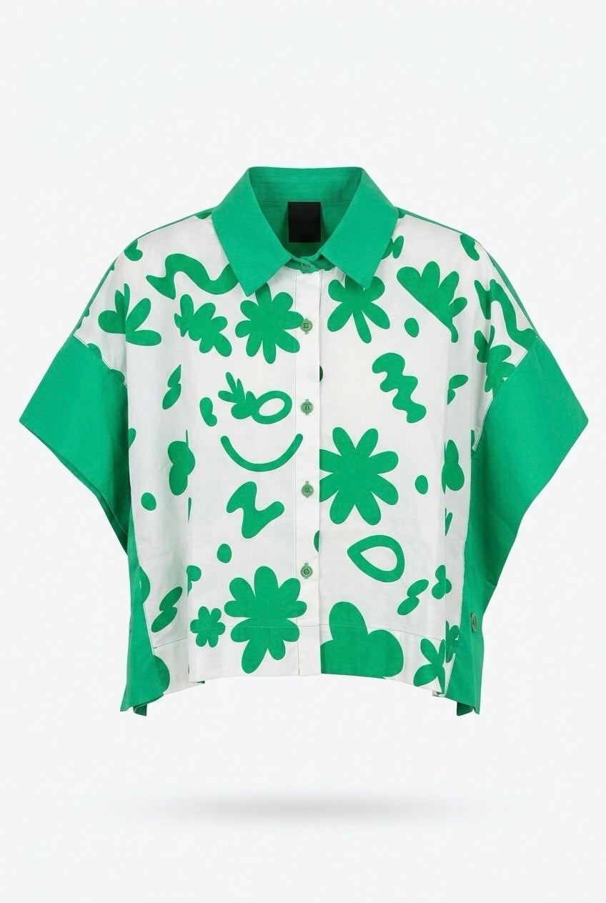 Green scribbles shirt