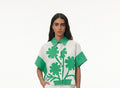 Green Flower design shirt