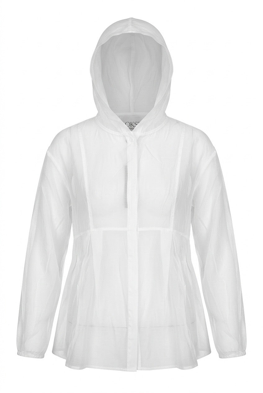 Sheer Hooded Lightweight Shirt
