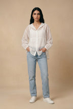 Sheer Hooded Lightweight Shirt