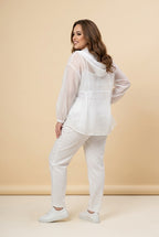 Sheer Hooded Lightweight Shirt