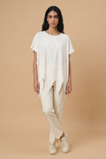 Ivory Flow Asymmetrical Top