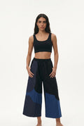 Wave Form Wide-Leg Pants