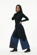 Wave Form Wide-Leg Pants