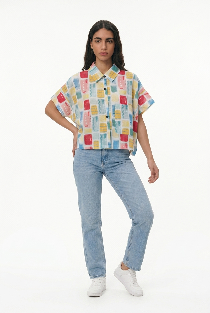 Candy Grid Oversized Shirt