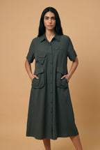 Urban Utility Midi Dress