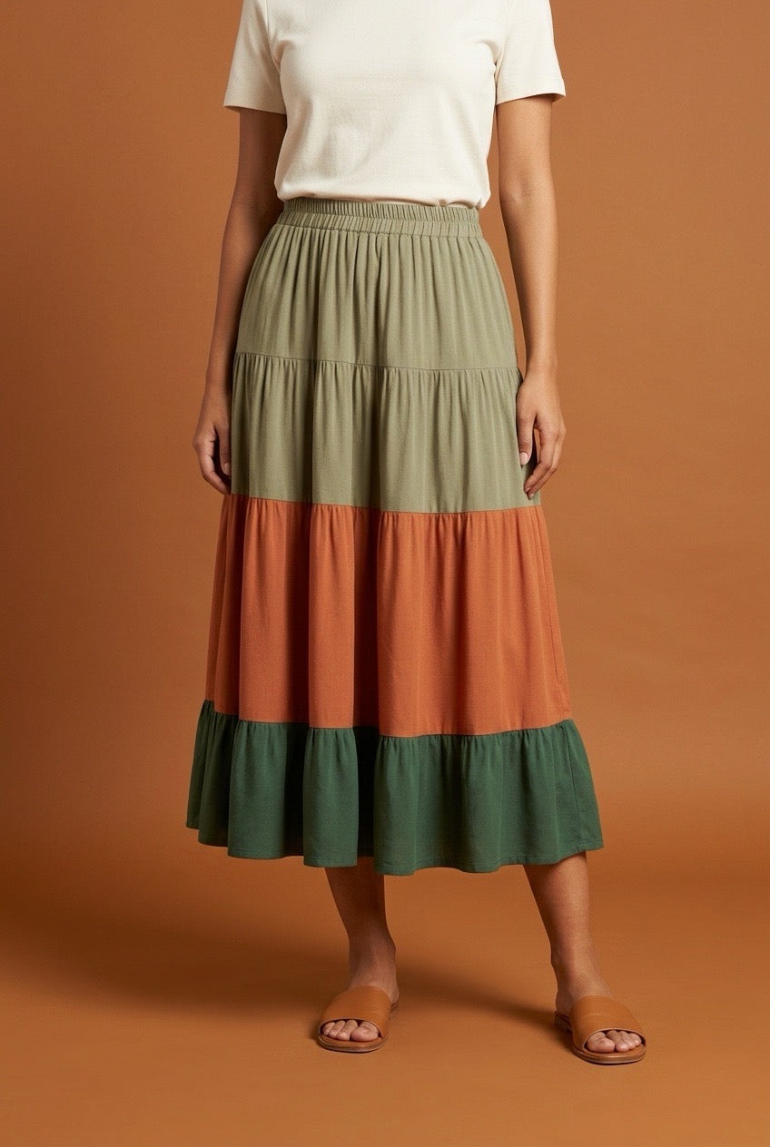 Terra Tiered Maxi Skirt