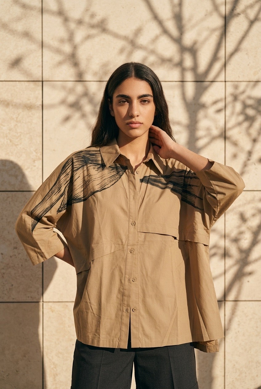 Desert Stroke Oversized Shirt
