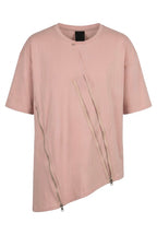 Blush T-shirt with Zipper detail