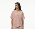 Blush T-shirt with Zipper detail