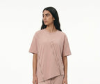 Blush T-shirt with Zipper detail