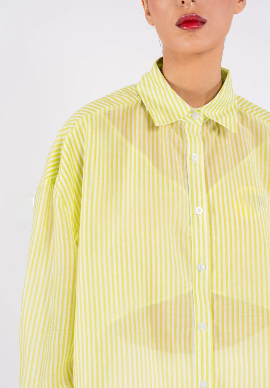 Lime Striped light Shirt