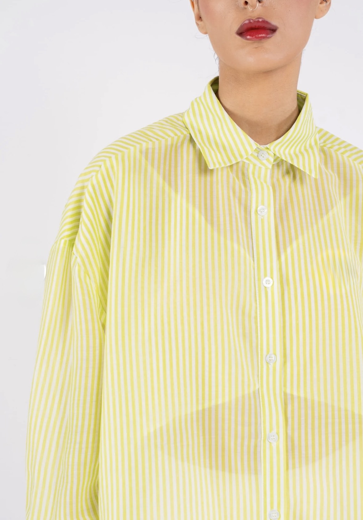 Lime Striped light Shirt