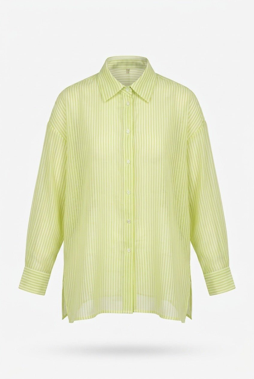 Lime Striped light Shirt